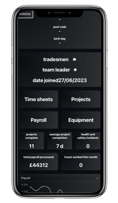 Contact dashboard, improved company communication and transparency wherever your construction team may be